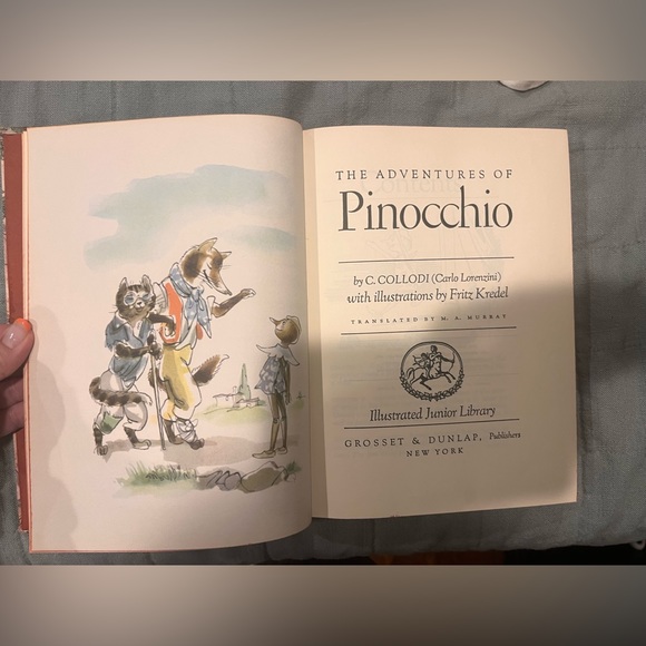 RARE VTG The Adventures of Pinocchio book. Copyright 1946 - Picture 4 of 5